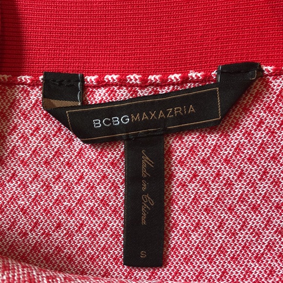 BCBG MaxAzria Red White Patterned Bandage Skirt Small - Picture 4 of 7